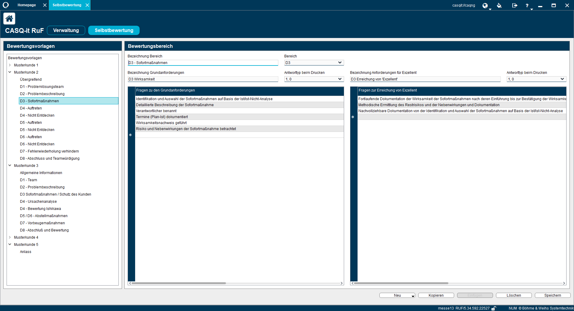 8D SELFEVALUATION USING CASQIT CMEA